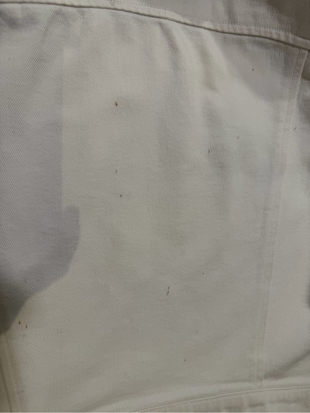 Burberry Cream Cotton Zip-Front Jean Jacket with Signature Check Cuffs - Picture 13 of 13